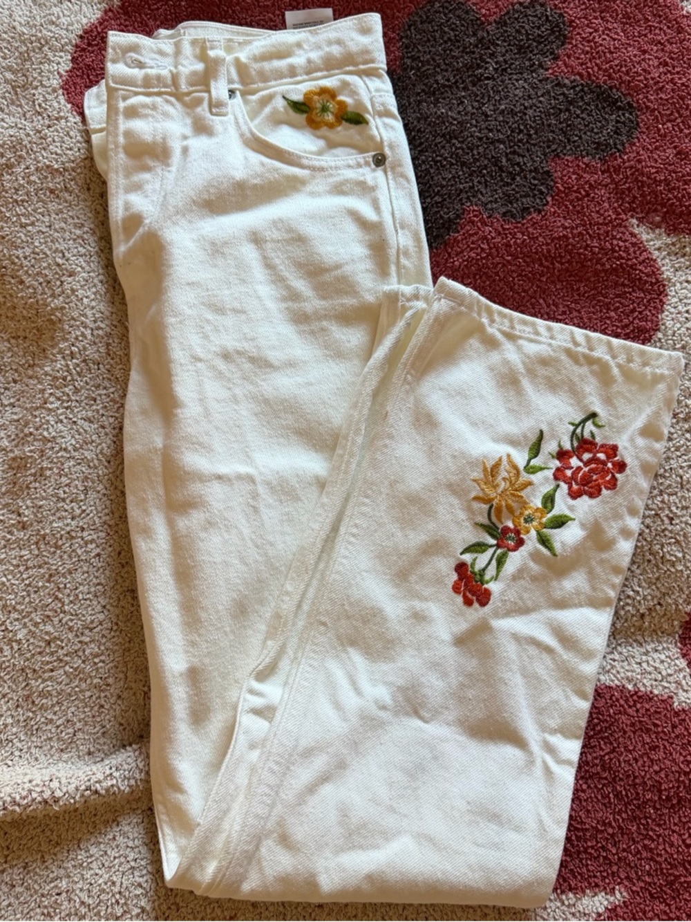 Reformation Cynthia Floral High-Rise Jeans